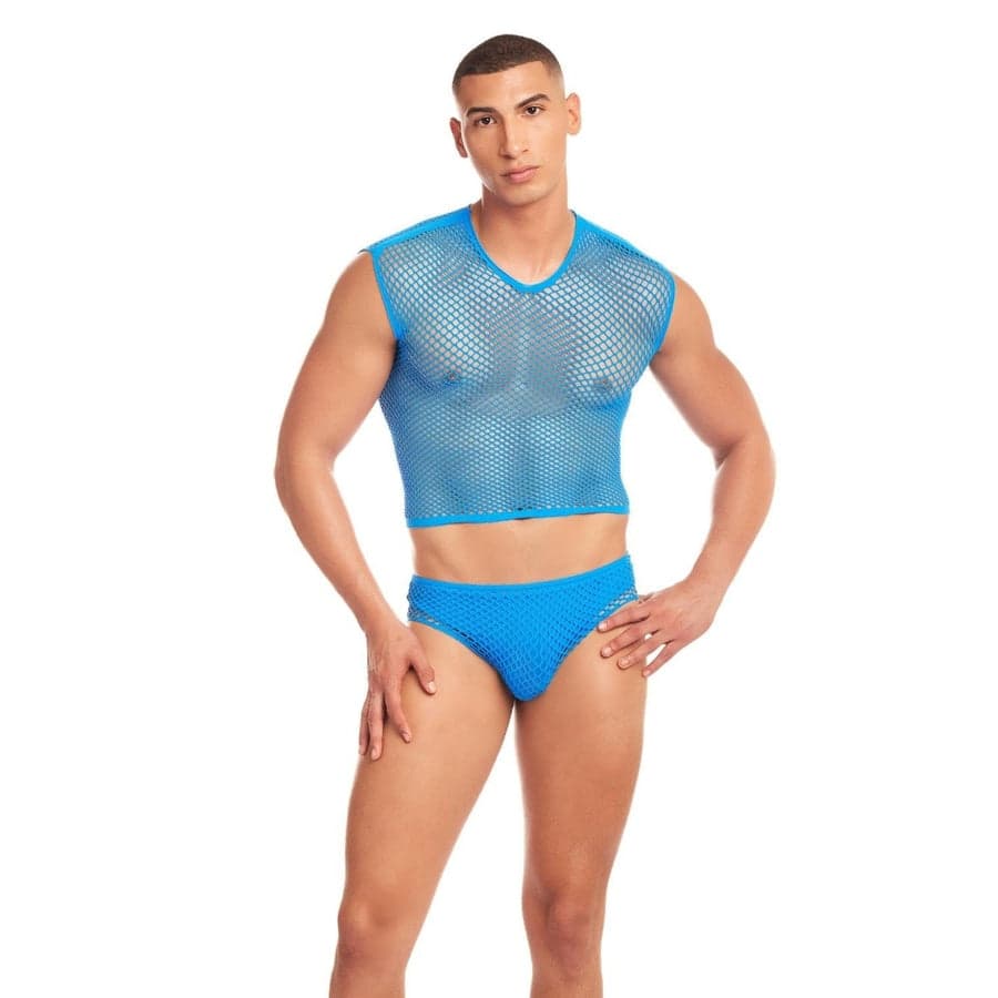 Rainbow Party Net Flex 3'lü kostüm takımı mavi