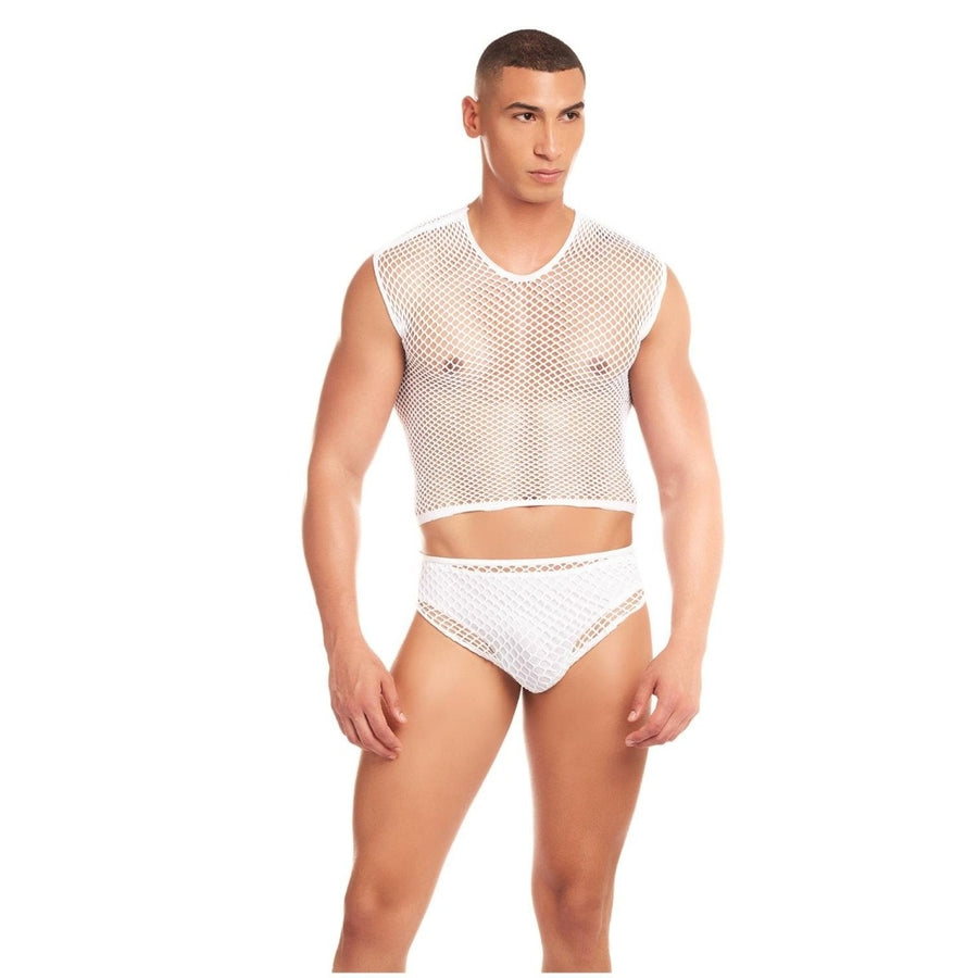 Rainbow Party Net Flex 3'lü kostüm takımı beyaz
